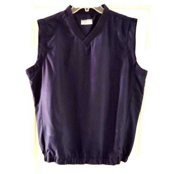 Alan Flusser Golf Performance Vest Men's Size Medium Navy Blue Polyester Shirt - Picture 1 of 6